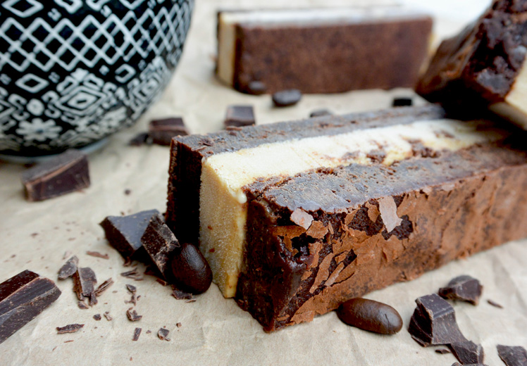 Flourless Brownie + EspressoCaramel Buttermilk Ice Cream Sandwiches