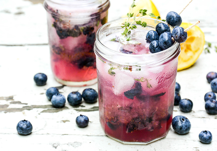 Lemon, Thyme and Blueberry Vodka Fizz The Floating Kitchen