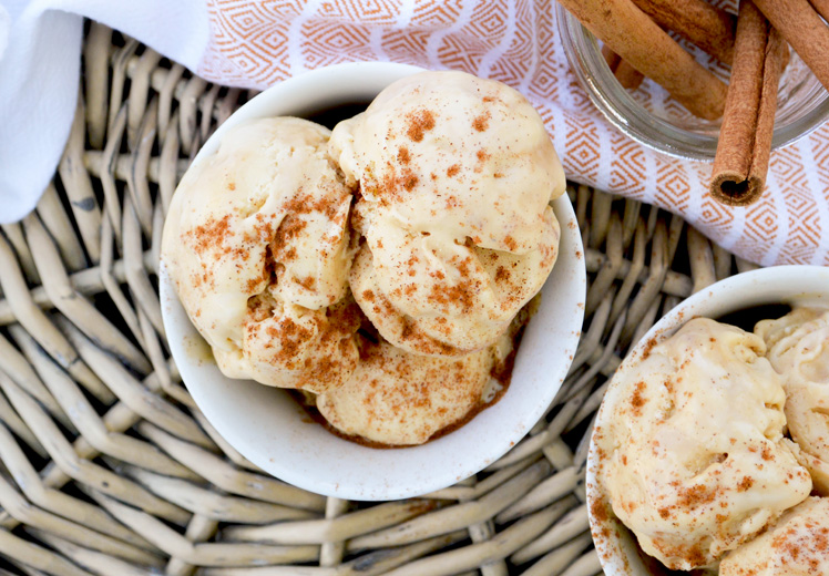 Sous Vide Cinnamon and Salted Caramel Ice Cream