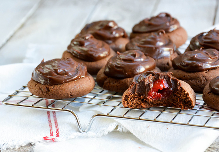 Chocolate Covered Cherry Cookies