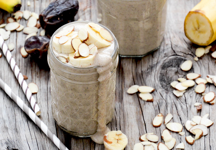 Roasted Banana and Almond Smoothie