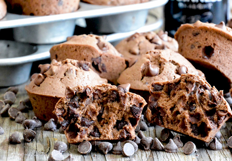 Double Chocolate Guinness Muffins