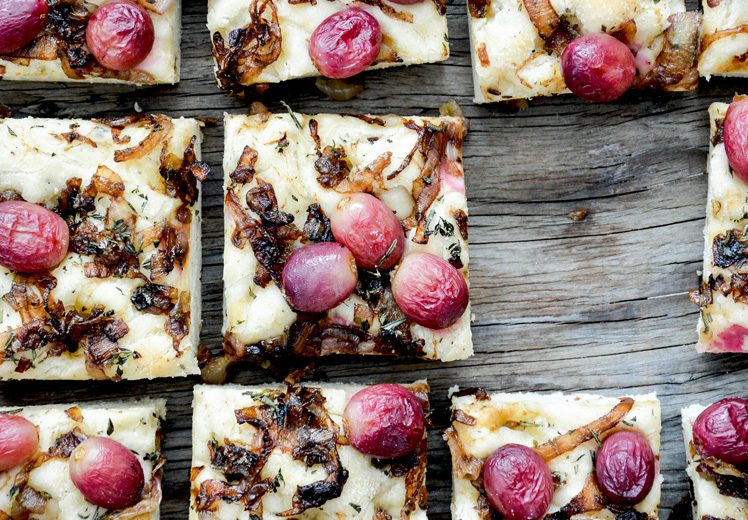 Focaccia with Caramelized Onions and Capers