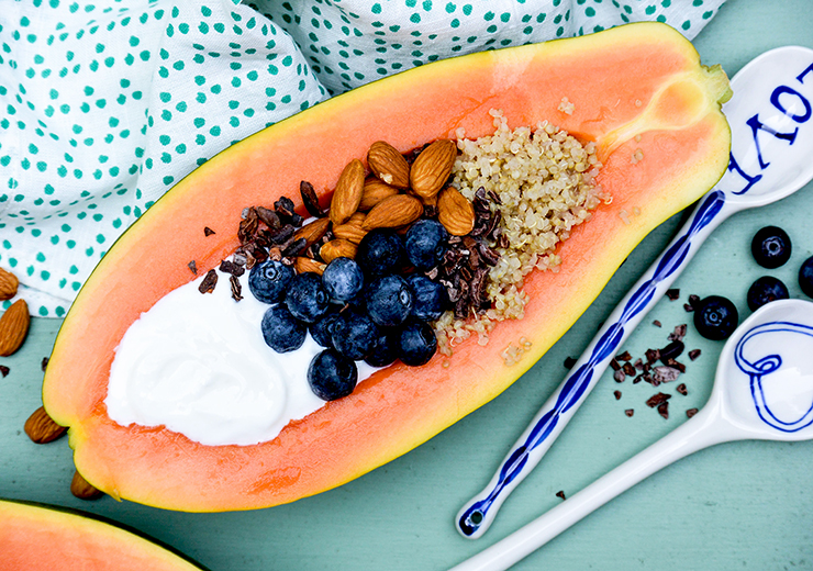 Papaya Quinoa Breakfast Bowl