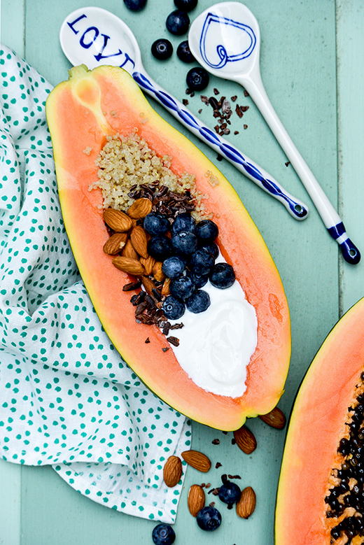 Papaya Quinoa Breakfast Bowl Floating Kitchen
