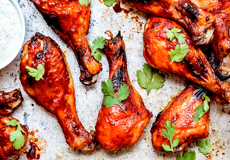 Baked Watermelon Barbecue Chicken Drumsticks