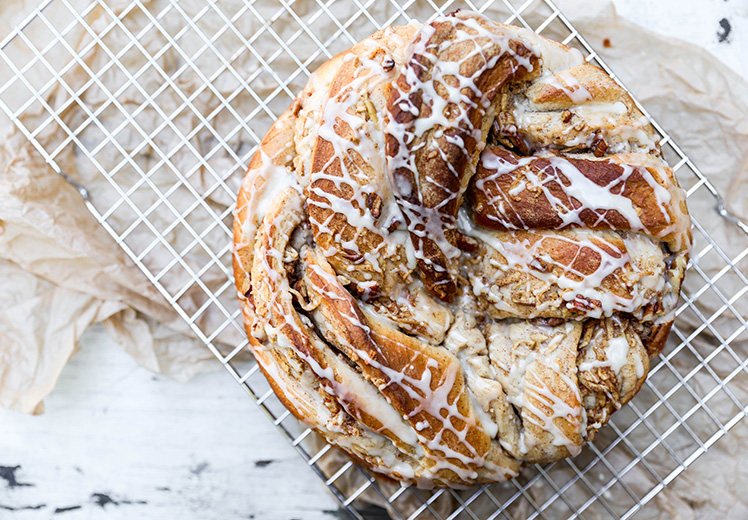 Braided Cinnamon, Apple and Pecan Bread