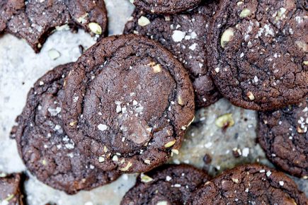 Chewy Dark Chocolate-Pumpkin Cookies | www.floatingkitchen.net