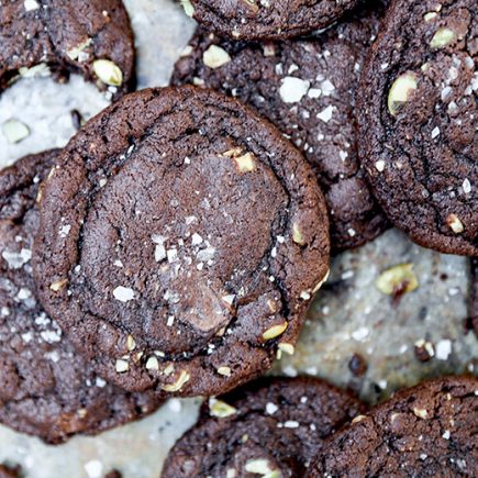 Chewy Dark Chocolate-Pumpkin Cookies | www.floatingkitchen.net