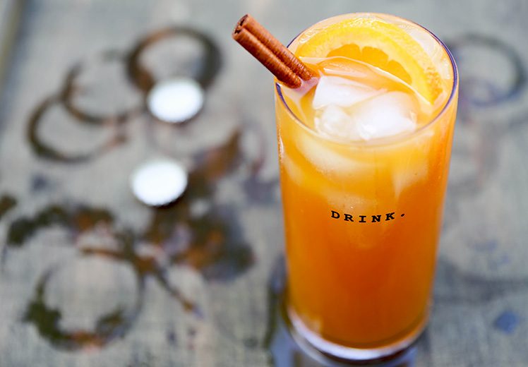 Pumpkin Beertail with Tequila and Spiced Rum | www.floatingkitchen.net