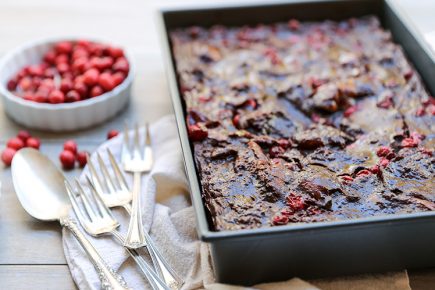 Chocolate-Cranberry Bread Pudding | www.floatingkitchen.net