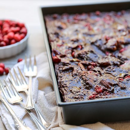 Chocolate-Cranberry Bread Pudding | www.floatingkitchen.net