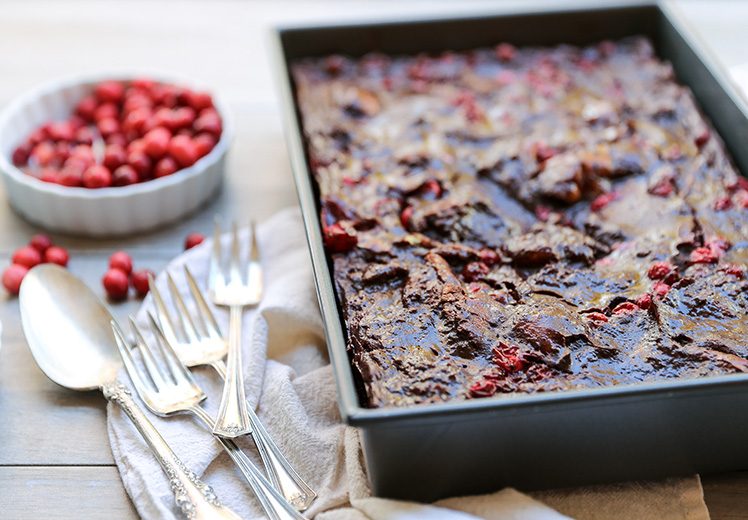 Chocolate-Cranberry Bread Pudding | www.floatingkitchen.net