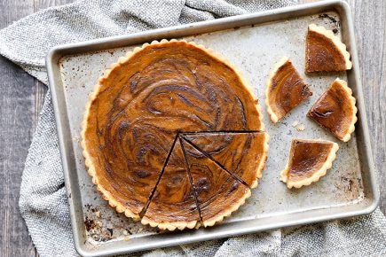 Chocolate-Swirled Pumpkin Tart | www.floatingkitchen.net