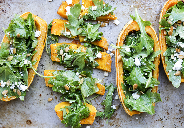 Delicata Squash Salad Bowls | www.floatingkitchen.net