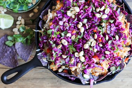 Sweet and Spicy Thai Chicken Nachos | www.floatingkitchen.net