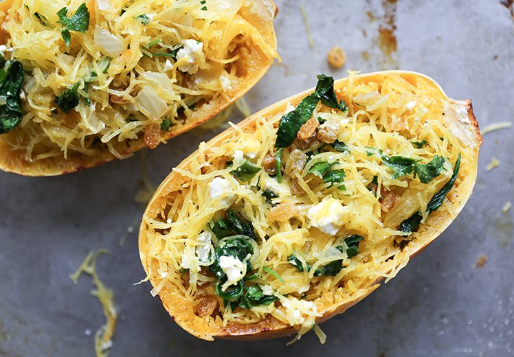 Moroccan-Spiced Stuffed Spaghetti Squash | www.floatingkitchen.net