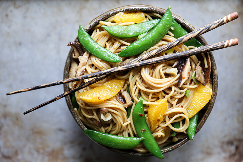 Vegetable Noodle Stir Fry with Orange