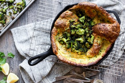 Savory Dutch Baby with Roasted Broccoli | www.floatingkitchen.net