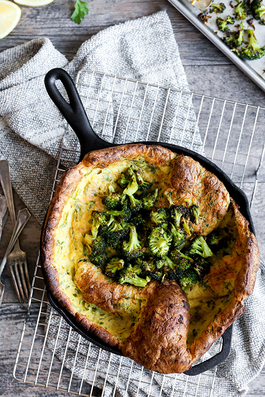 Savory Dutch Baby with Roasted Broccoli Floating Kitchen