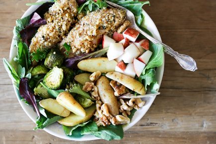 Walnut-Crusted Chicken and Roasted Vegetable Salad | www.floatingkitchen.net