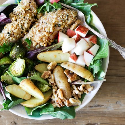 Walnut-Crusted Chicken and Roasted Vegetable Salad | www.floatingkitchen.net