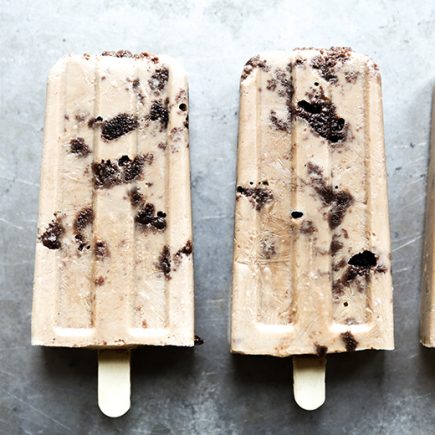 Guinness Popsicles with Irish Cream Soaked Brownies | www.floatingkitchen.net