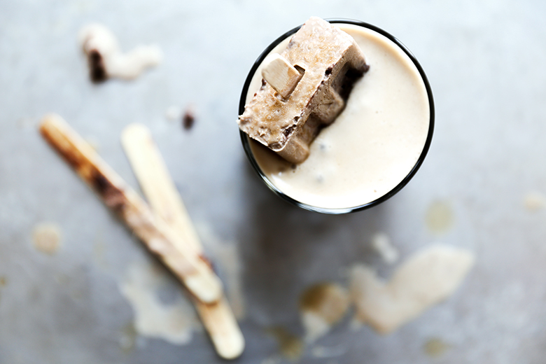 Guinness Popsicles with Irish Cream Soaked Brownies | www.floatingkitchen.net