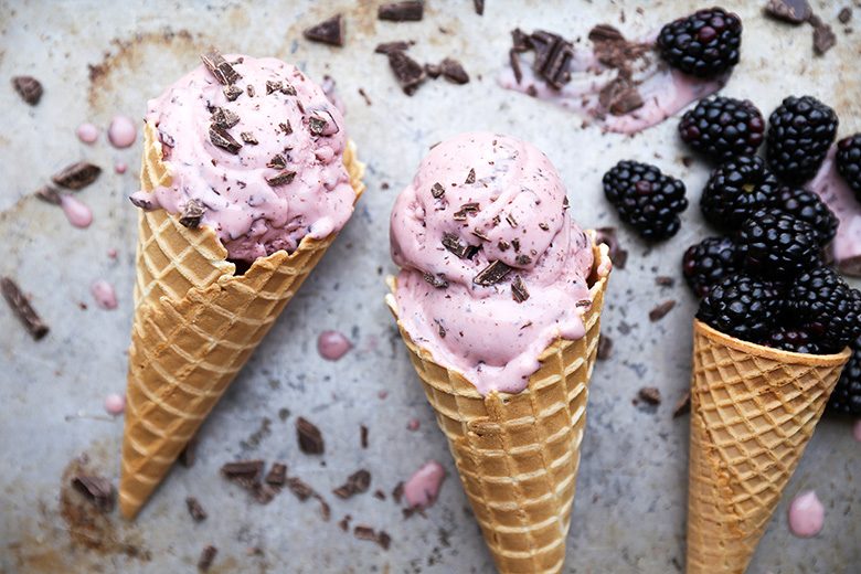 Blackberry Chocolate Chip Ice Cream Floating Kitchen