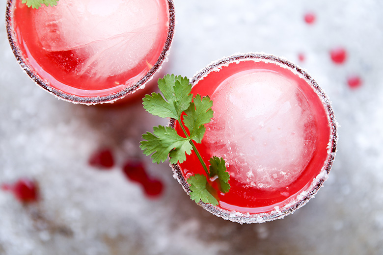 Rhubarb-Raspberry Margaritas | www.floatingkitchen.net