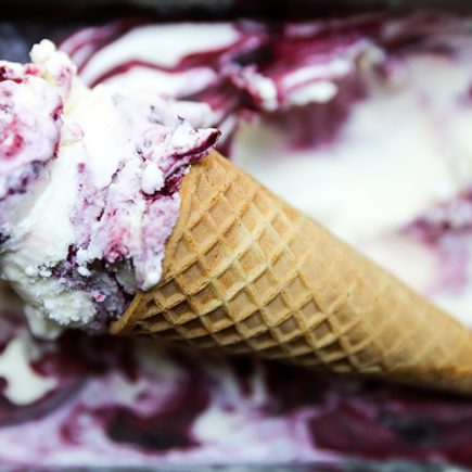Blueberry-Basil Swirled Ice Cream | www.floatingkitchen.net