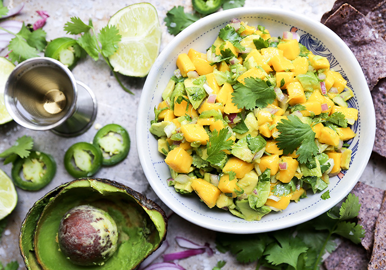 Tequila-Spiked Mango and Avocado Salsa