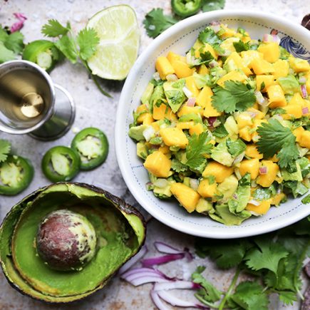 Tequila-Spiked Mango and Avocado Salsa | www.floatingkitchen.net