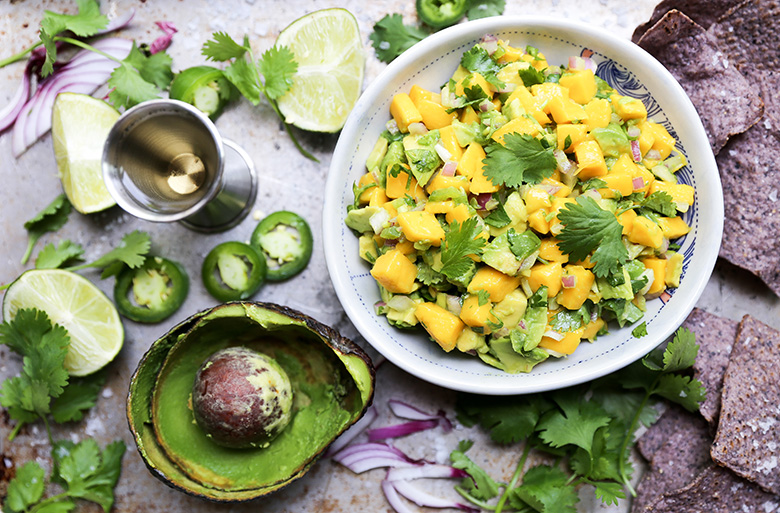 Tequila-Spiked Mango and Avocado Salsa