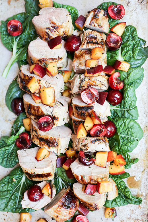 Grilled Pork Tenderloin with PeachCherry Salsa Floating Kitchen
