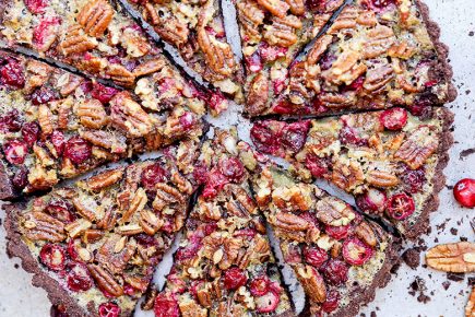 Chocolate Cranberry Pecan Tart {Gluten-Free} | www.floatingkitchen.net