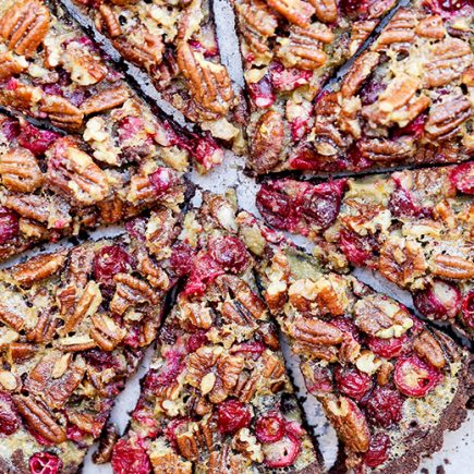 Chocolate Cranberry Pecan Tart {Gluten-Free} | www.floatingkitchen.net