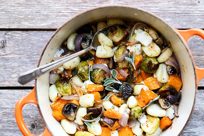 Gnocchi and Winter Vegetables with Sage Cream Sauce | www.floatingkitchen.net