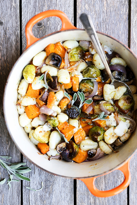 Gnocchi and Winter Vegetables with Sage Cream Sauce | www.floatingkitchen.net