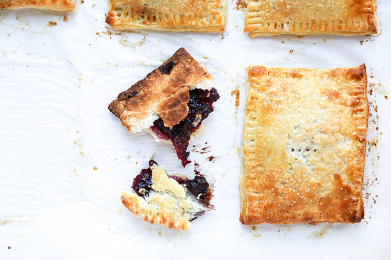 Rhubarb-Berry Hand Pies with Chocolate | www.floatingkitchen.net