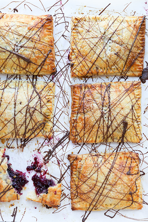 Rhubarb-Berry Hand Pies with Chocolate | www.floatingkitchen.net