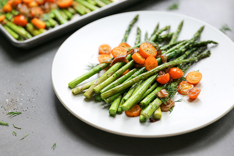 Roasted Asparagus with Sautéed Shallots and Kumquats | www.floatingkitchen.net