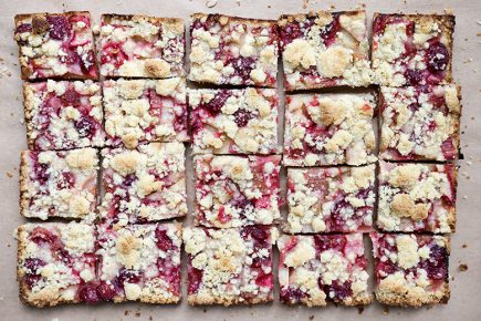 Cherry-Rhubarb Pie Bars | www.floatingkitchen.net