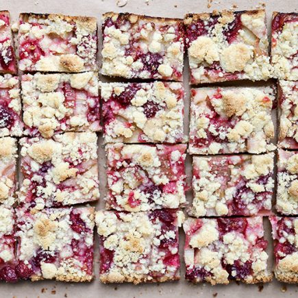 Cherry-Rhubarb Pie Bars | www.floatingkitchen.net