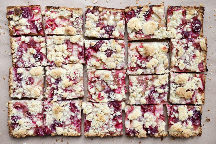 Cherry-Rhubarb Pie Bars