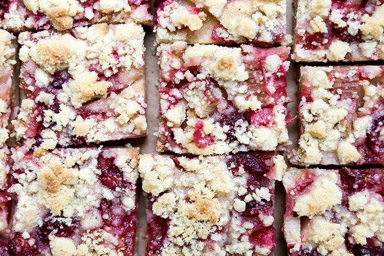 Cherry-Rhubarb Pie Bars | www.floatingkitchen.net