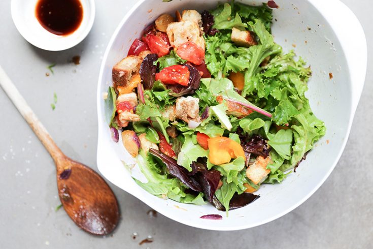 Panzanella Salad with Roasted Garlic