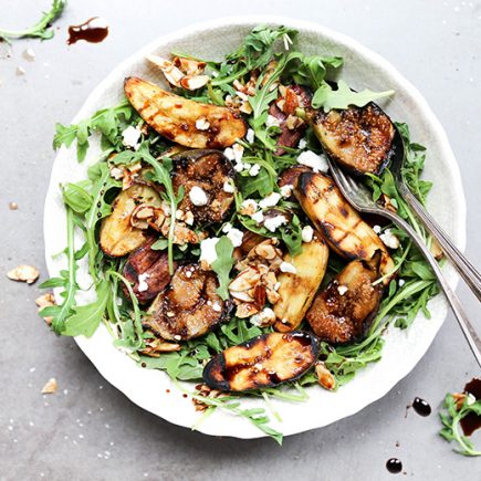 Grilled Potato and Fig Salad with Maple-Almond Clusters | www.floatingkitchen.net