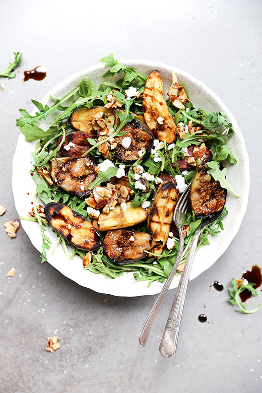 Grilled Potato and Fig Salad with Maple-Almond Clusters | www.floatingkitchen.net