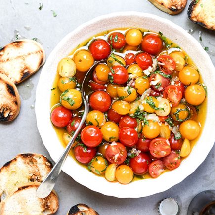 Beer-Marinated Cherry Tomatoes | www.floatingkitchen.net